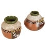 Coco Earthen Colstrip (Set Of 2) Brown Terracotta Table Vase