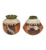 Coco Earthen Colstrip (Set Of 2) Brown Terracotta Table Vase