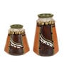 Coco Earthen Alper (Set Of 2) Brown Terracotta Table Vase