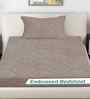 Coco Ethnic 300 TC Cotton Blend Embossed Single Bedsheet with 1 Pillow Cover