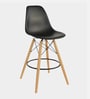 Coco Plastic Bar Stool In Black Colour