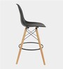 Coco Plastic Bar Stool In Black Colour