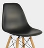 Coco Plastic Bar Stool In Black Colour