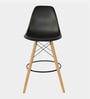 Coco Plastic Bar Stool In Black Colour