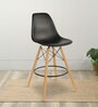 Coco Plastic Bar Stool In Black Colour