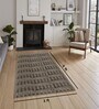 Cocoa Geometric Polyester Blend 3 X 5 Feet Rabbit Fur Machine Made Carpet