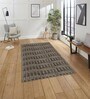 Cocoa Geometric Polyester Blend 3 X 5 Feet Rabbit Fur Machine Made Carpet