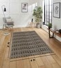 Cocoa Geometric Polyester Blend 4 X 6 Feet Machine Made Carpet