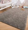 Cocoa Solidal Microfiber 3 x 5 Feet Machine Made Carpet