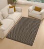 Cocoa Solid Polyester 3 X 5 Feet Turtle Fur Machine Made Carpet