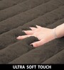 Cocoa Striped Polyester 3 X 5 Feet Stripe Fur Machine Made Carpet