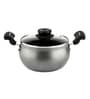 Beely 2 Ltrs Induction Friendly Grey Stainless Steel Cooking Pot with Lid