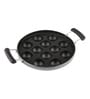 Emilio 12 Pits Non- Stick Black Aluminium Appam Maker