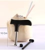 Coconut Opener, Stainless Steel Coconuts Drill Cutter with Cleaner Stick