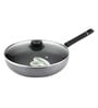 Ardent 9.4 Inch Grey & Black Aluminium Frying Pan with Lid