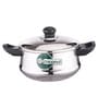Evergreen 3 Ltrs Induction Friendly Silver Stainless Steel Cooking Pot