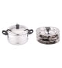 Tarragon 4 Plates Silver Stainless Steel Idli Steamer