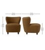 Cocoon Curve Chair In Brown Color