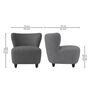 Cocoon Curve Chair In Grey Color