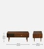 Codamine Sheesham Wood Coffee Table In Walnut Finish