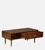 Codamine Sheesham Wood Coffee Table In Walnut Finish