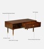 Codamine Sheesham Wood Coffee Table In Walnut Finish