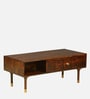 Codamine Sheesham Wood Coffee Table In Walnut Finish