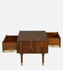 Codamine Sheesham Wood Coffee Table In Walnut Finish