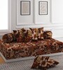 Coffee Brown 144 TC Raising 8 Piece Diwan Set