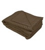 Coffee Brown Poly Cotton Striped 150 GSM Double Bed Comforter