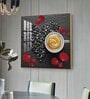 Coffee Charm Glass Finish Square Wall Art