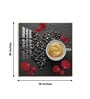 Coffee Charm Glass Finish Square Wall Art