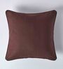 Coffee Cotton Solid 18x18 Inches Cushion Cover