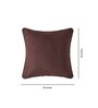 Coffee Cotton Solid 18x18 Inches Cushion Cover