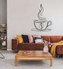 Coffee Cup Line Art Desined Metal Art Wall Decor