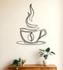Coffee Cup Line Art Desined Metal Art Wall Decor