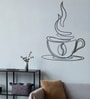 Coffee Cup Line Art Desined Metal Art Wall Decor