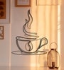 Coffee Cup Line Art Desined Metal Art Wall Decor