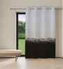 Coffee Digital Print Geometric 7ft Regular Eyelets Door Curtain (1 Pc)