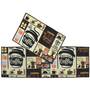 Coffee First Digital Printed Max Absorbant Kitchen Floor Runner with Mat Combo
