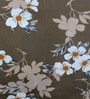 Coffee Floral 290 Tc Cotton Single Bedsheet With 1 Pillow Cover