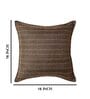 Coffee Jute Stripes 16x16 inches  Regular Cushion Covers  (2Pcs)