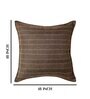 Coffee Jute Stripes 18x18 inches  Large Cushion Covers  (2Pcs)