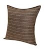 Coffee Jute Stripes 18x18 inches  Large Cushion Covers  (2Pcs)