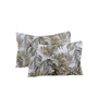 Coffee Leaf 200 TC Cotton Queen Size Double Bedsheet with 2 Pillow Covers