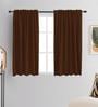 Coffee lightweight Satin Solids 5ft Light Filtering Rod Pocket Window Curtains (2 Pcs)