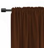 Coffee lightweight Satin Solids 5ft Light Filtering Rod Pocket Window Curtains (2 Pcs)