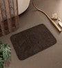 Coffee Microfiber 15X23 Inches Anti-Skid Bath Mat