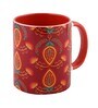 Red Multicolor Ethnic Print 350 ml Ceramic Coffee Mug
