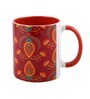 Red Multicolor Ethnic Print 350 ml Ceramic Coffee Mug